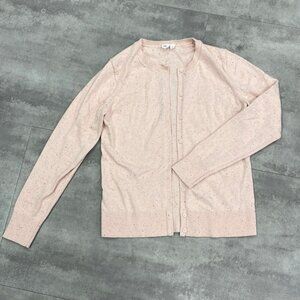 Size medium GAP button sweater pink speckled
